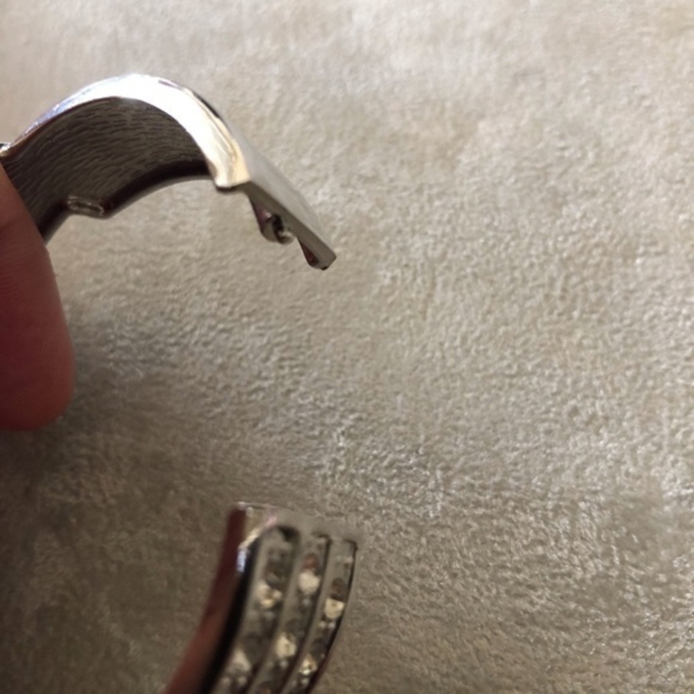 Charming Charlie Silver Tone Hinged Bracelet - Picture 5 of 9